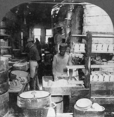 Firing Tableware in the Noted Pottery Centre, Trenton, New Jersey, USA, Early 20th Century by Keystone View Company