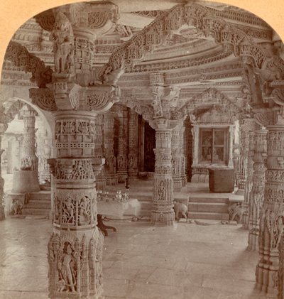 Interior, Dilwara Temple, Mount Abu, India by Keystone View Company