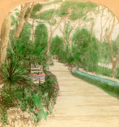 Promenade, Alameda Garden, Rock of Gibraltar by Keystone View Company