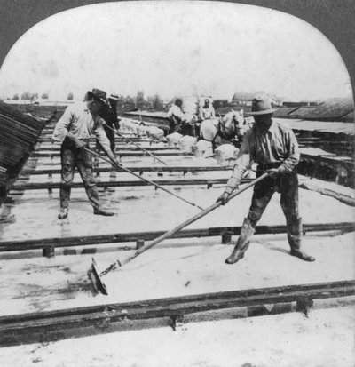 Solar Evaporation, Salt Manufacture, Syracuse, New York, USA, 20th Century by Keystone View Company