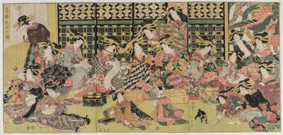 A Picture of the Viewing in the Pleasure Quarters by Kikugawa Eizan