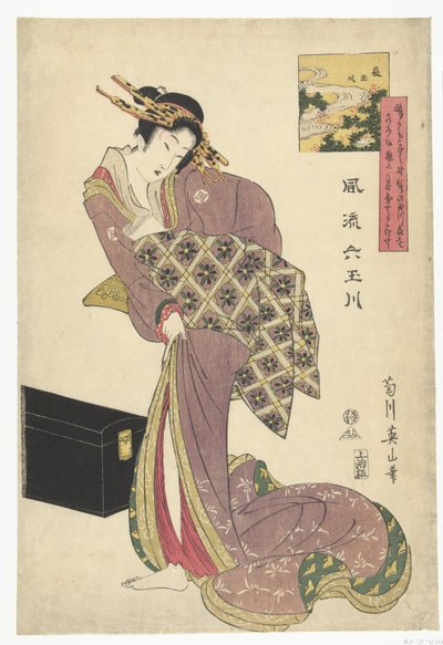 The Hagi Tama River by Kikugawa Eizan