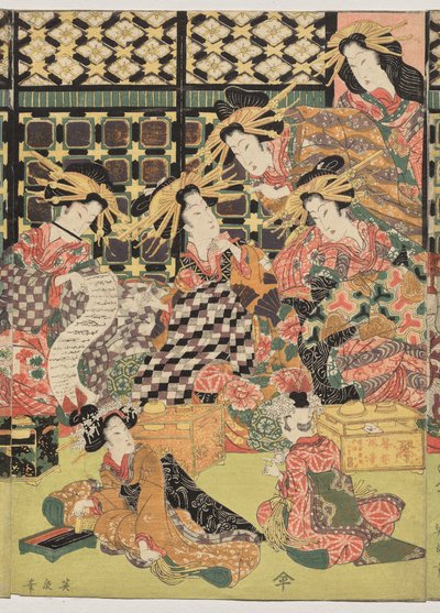 A Picture of the Viewing in the Pleasure Quarters by Kikukawa Eizan