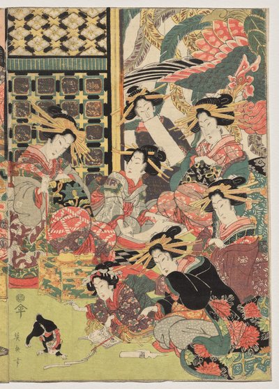 A Picture of the Viewing in the Pleasure Quarters by Kikukawa Eizan