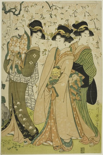 Famous Trees in the Eastern Capital: The Cherry Tree at Naruko by Kikukawa Eizan