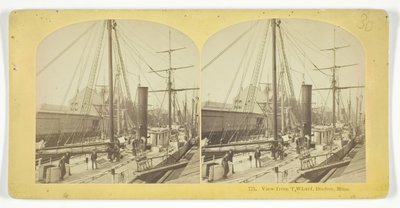 View from T Wharf, Boston, Mass, 1855-75 by Kilburn Brothers, BW Kilburn