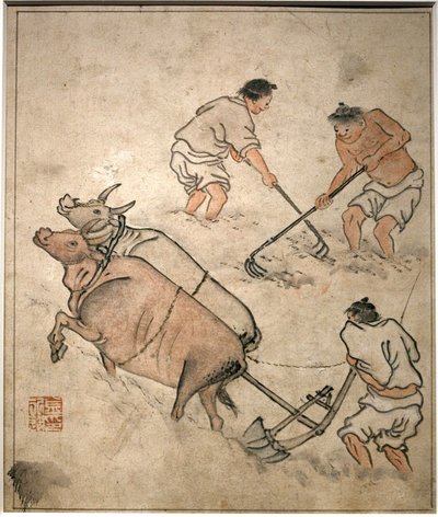 Agricultural Work Scene by Kim Hong Do