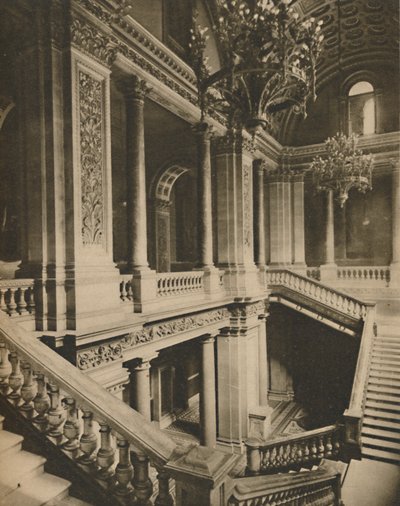Marble Balustrades of the Staircase in the Foreign Office, c. 1935 by King