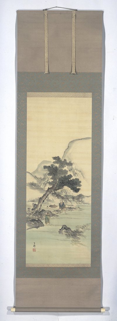 Literati in a Landscape by Kishi Ganku