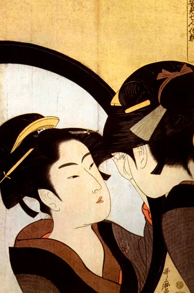 A Beauty Before the Mirror by Kitagawa Utamaro