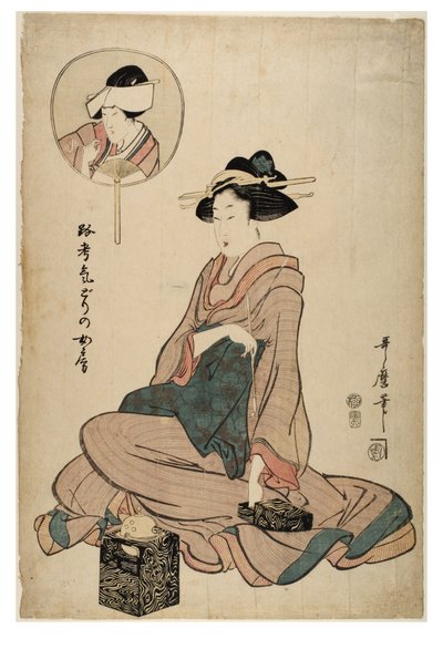 Actor Segawa Roko in the manner of a wife by Kitagawa Utamaro