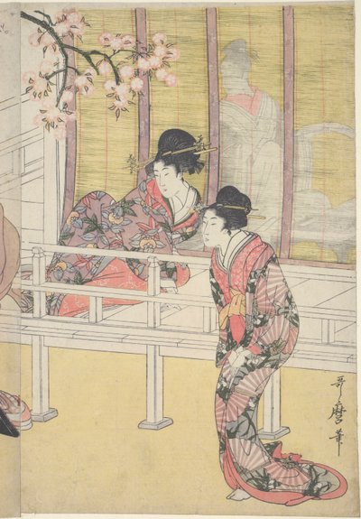 Aoi-Hime Calling Upon Rokujo-hime by Kitagawa Utamaro