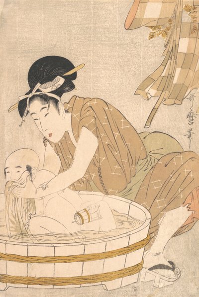 Bathtime Gyozui, ca. 1801 by Kitagawa Utamaro