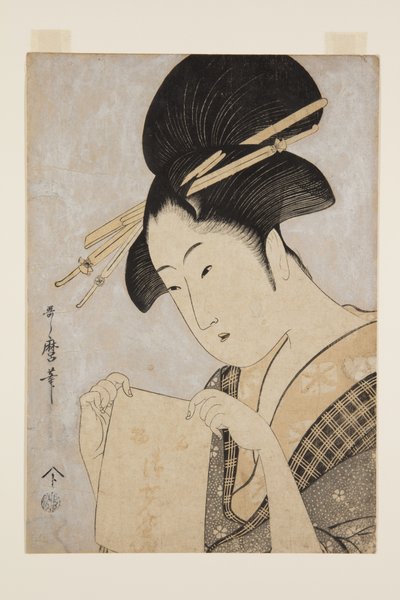 Beauty with a Hand Towel by Kitagawa Utamaro