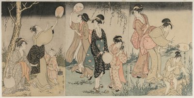 Catching Fireflies, c. 1796-1797 by Kitagawa Utamaro