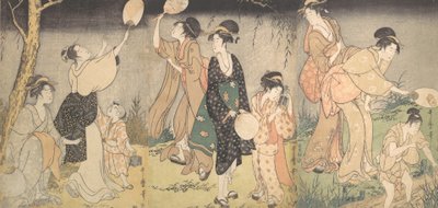 Catching Fireflies by Kitagawa Utamaro