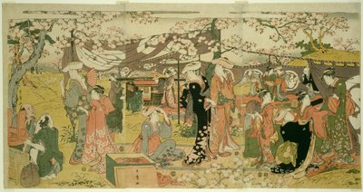 Cherry Blossom Banquet by Kitagawa Utamaro