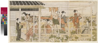 Drying Clothes by Kitagawa Utamaro