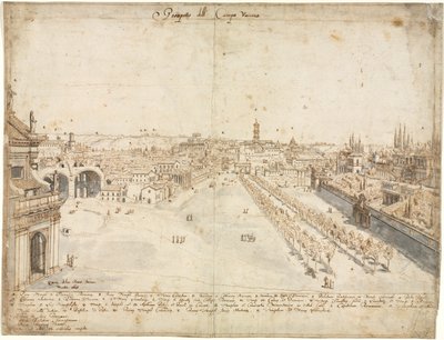 Eighteen Views of Rome: The Campo Vaccino (The Roman Forum) by Kitagawa Utamaro
