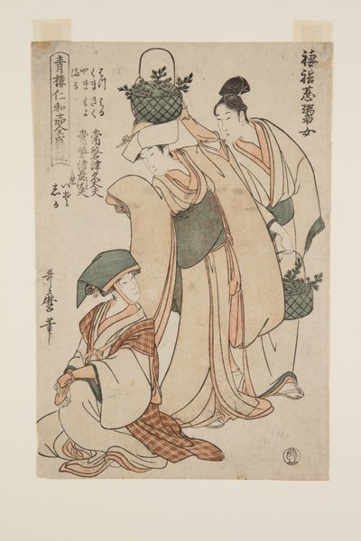 Female Spring Onion Sellers by Kitagawa Utamaro