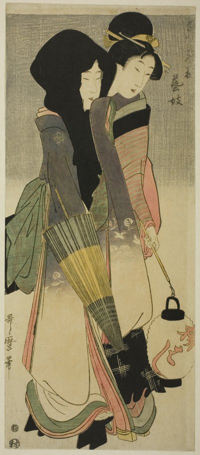 Geisha, from the series "Three Amusements of Contemporary Beauties" by Kitagawa Utamaro