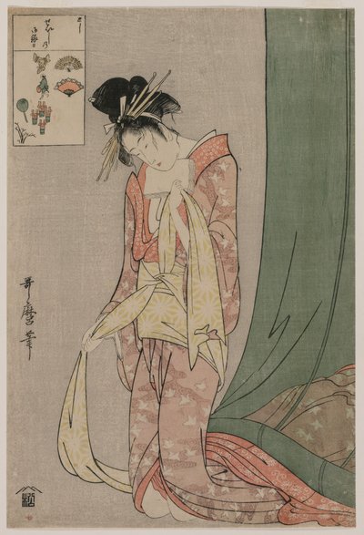 Hanaōgi of Ōgiya from the series Picture Puzzles by Kitagawa Utamaro
