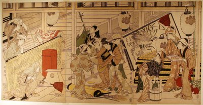 House Cleaning in Preparation for the New Year by Kitagawa Utamaro