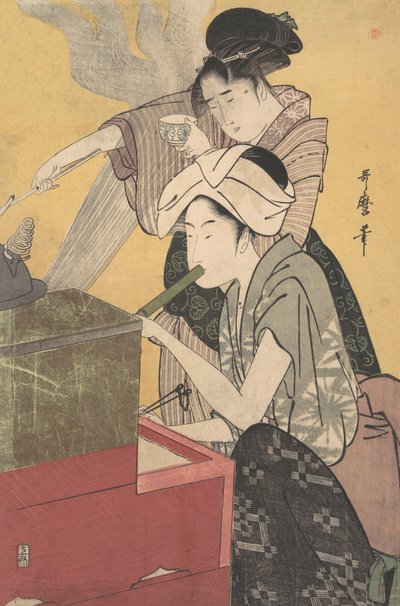 In the Kitchen, ca. 1794-95 by Kitagawa Utamaro