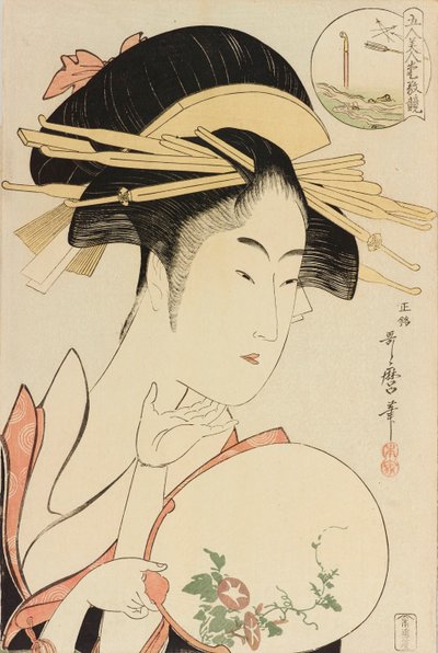 Kisegawa of the Matsubaya, from the Series Comparing the Charms of Five Beauties, c. 1795 by Kitagawa Utamaro