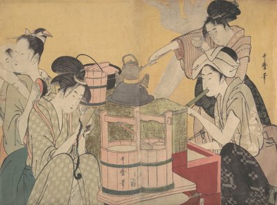 Kitchen Scene, ca. 1794-95 by Kitagawa Utamaro