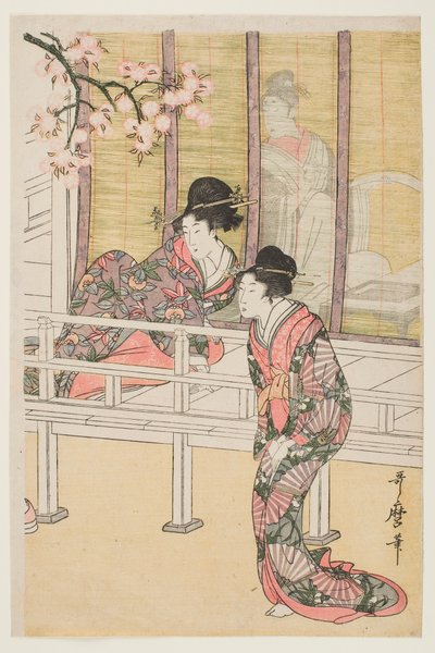 Lady Descending from a Court Carriage by Kitagawa Utamaro