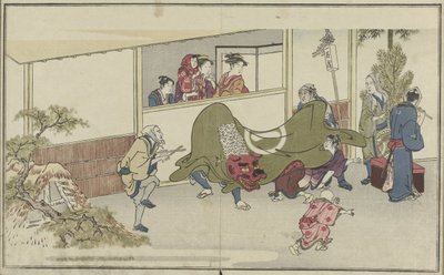 Lion Dance by Kitagawa Utamaro