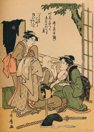 Making Up For The Stage by Kitagawa Utamaro