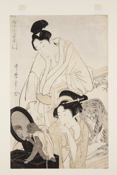 Monkey and Tiger by Kitagawa Utamaro