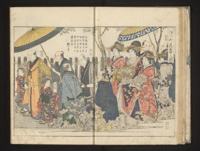 Parade along the Cherry Blossoms by Kitagawa Utamaro