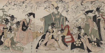 Parody of Yoritomo Releasing Cranes by Kitagawa Utamaro