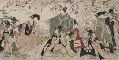 Parody of Yoritomo Releasing Cranes by Kitagawa Utamaro