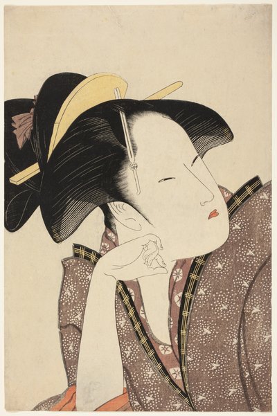 Reflective Love (from the series Anthology of Poems: The Love Section) by Kitagawa Utamaro