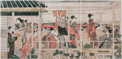 Drying Clothes by Kitagawa Utamaro