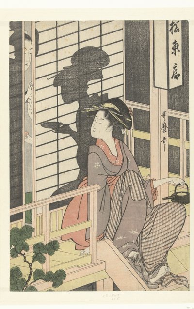 Waitress of the Matsu Higashiya Teahouse by Kitagawa Utamaro