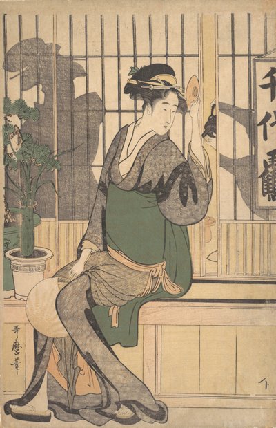 Shadows on the Shoji by Kitagawa Utamaro