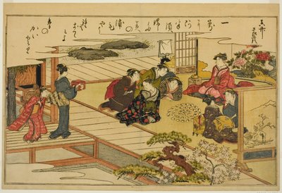 Shell-Matching Game, from the illustrated book "Gifts from the Ebb Tide" by Kitagawa Utamaro