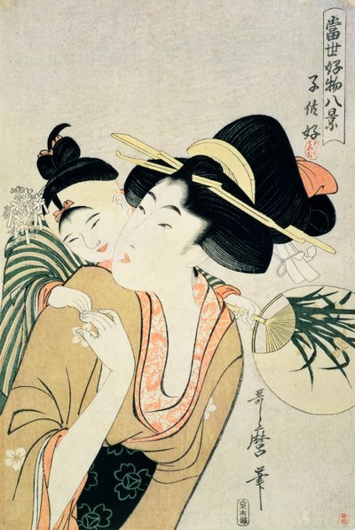 T H Riches. A Lover of Children by Kitagawa Utamaro