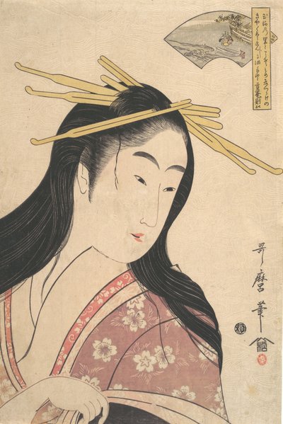 Tetsukuri no Tamagawa, from the series, Six Tama Rivers Mu Tamagawa by Kitagawa Utamaro