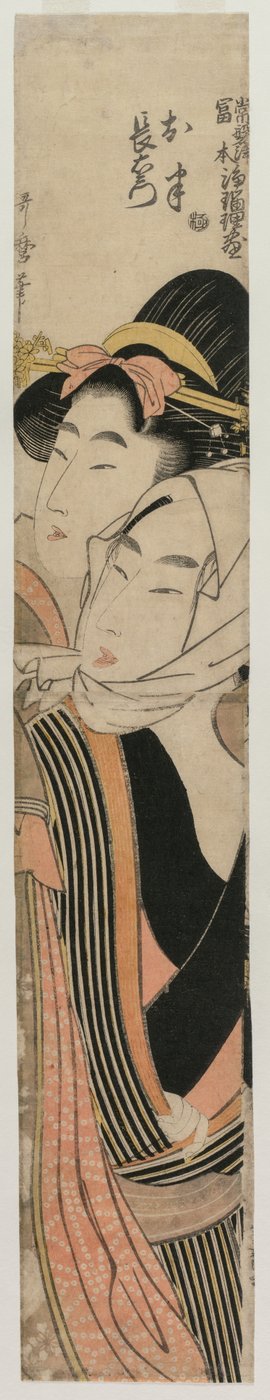 The Lovers Ohan and Choemon, from the series Joruri Ballads in the Tokiwazu and Tomimoto Styles by Kitagawa Utamaro