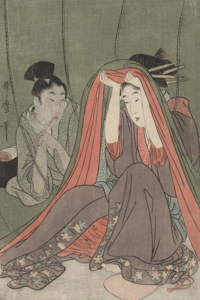 The Mosquito Net by Kitagawa Utamaro