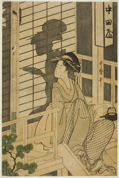 The Nakadaya Teahouse by Kitagawa Utamaro