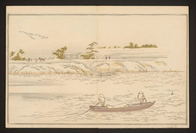 The Banks of Sumida River in Snow by Kitagawa Utamaro