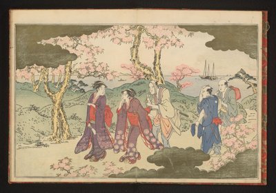 The Hills at Gotenyama, Edo, with a View of Edo Bay by Kitagawa Utamaro