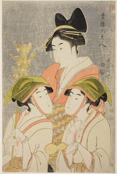 Three Beauties of Yoshiwara by Kitagawa Utamaro